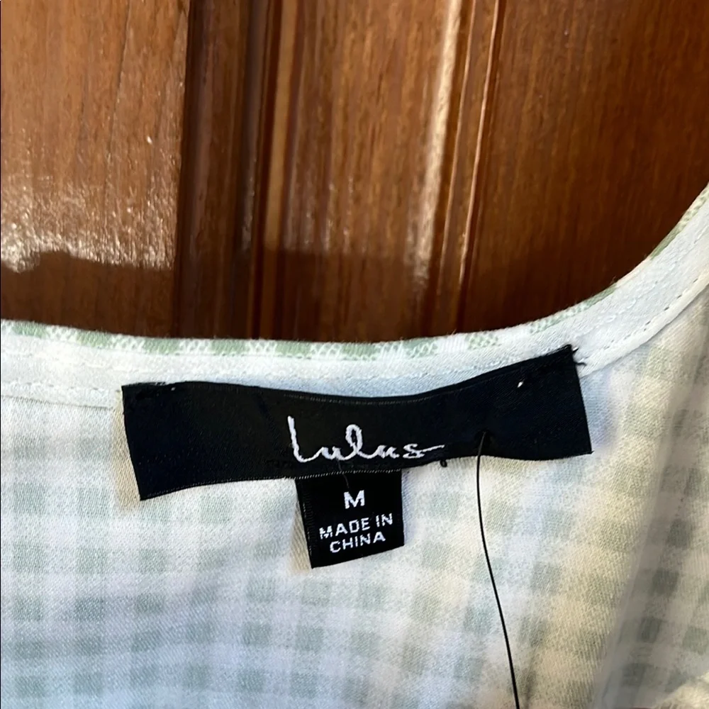 NWT LULUS Gingham Checkered Dress Size Medium - Picture 3 of 8